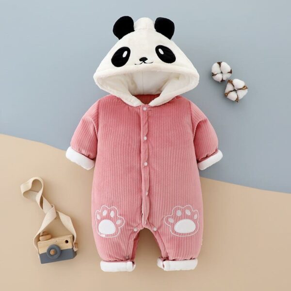 Surpyjama panda avec capuche pour nouveau-né en coton_1