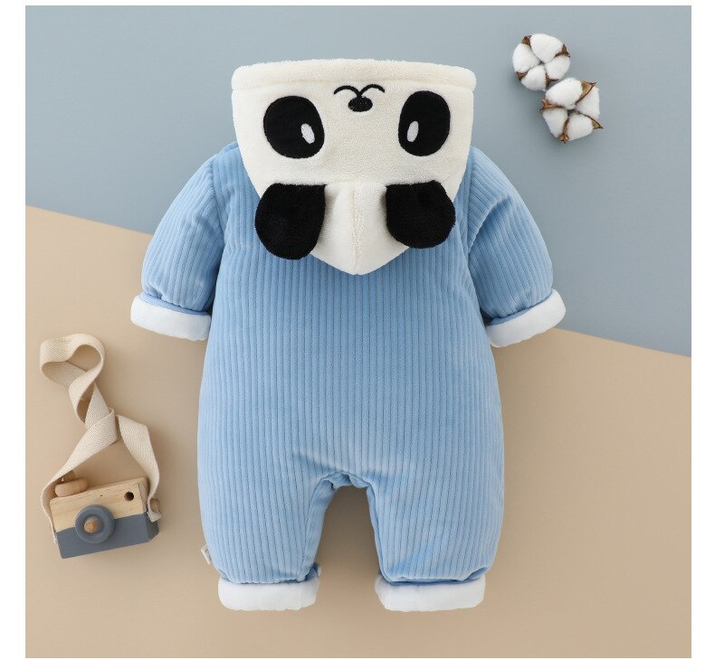 Surpyjama panda avec capuche pour nouveau-né en coton_4