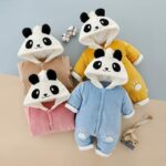 Surpyjama panda avec capuche pour nouveau-né en coton_8