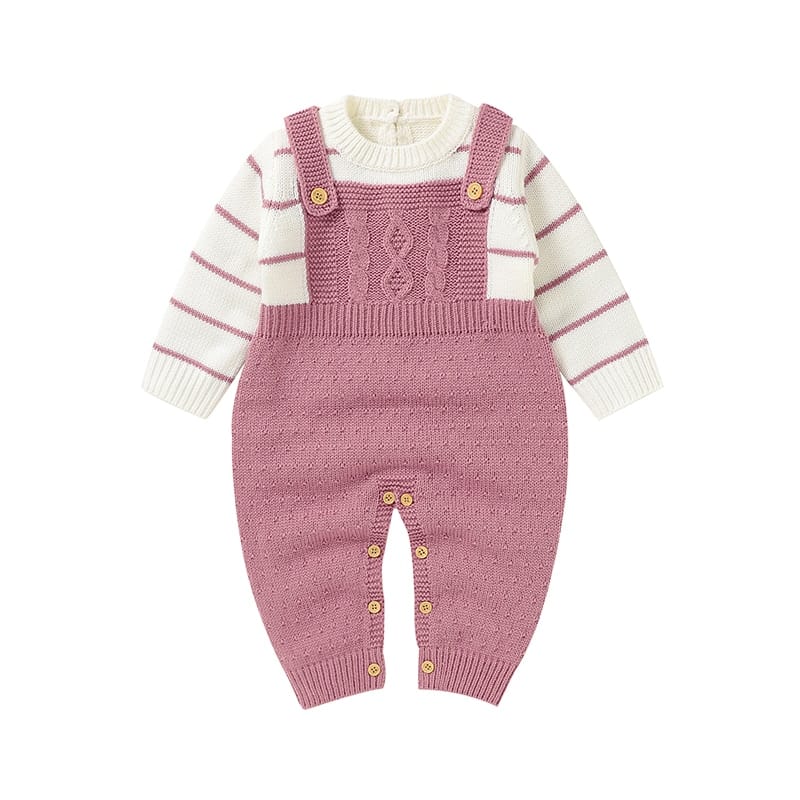 Surpyjama pour bébé 18 mois imitant une sallopette avec fermeture Pullover Rose 18 mois