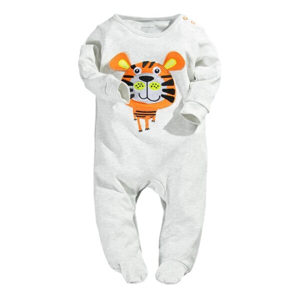 Surpyjama tigre décontracté à manches longues pour bébés_1