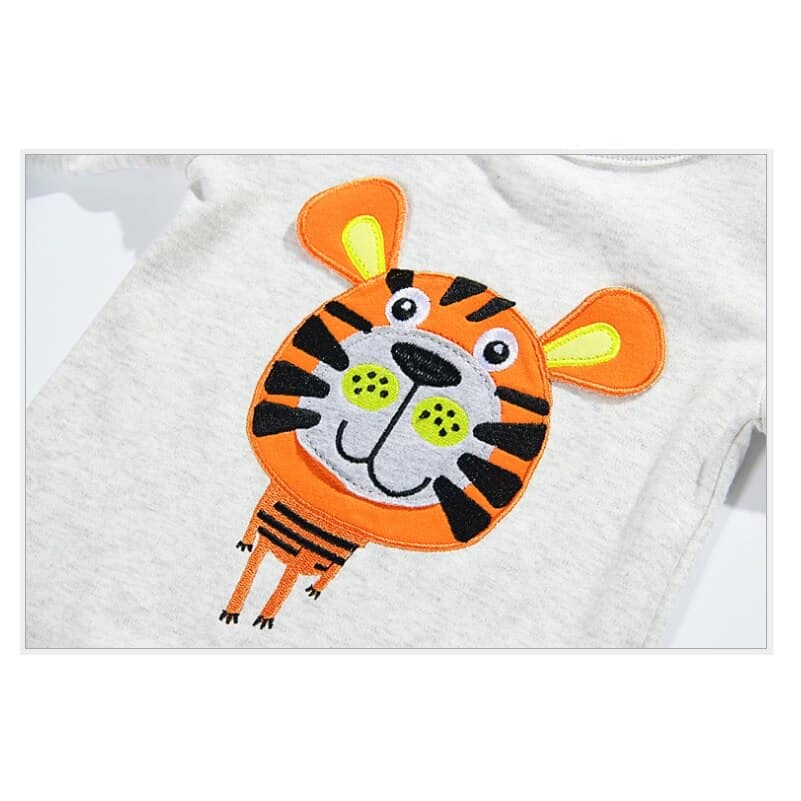 Surpyjama tigre décontracté à manches longues pour bébés_2