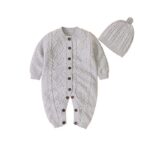 Surpyjama tricoté à capuche avec oreilles de lapin pour bébé_10