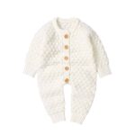 Surpyjama tricoté à capuche avec oreilles de lapin pour bébé_19