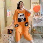 Suryjama orange imprimé Panda pour femmes_15