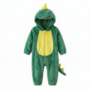 surpyjama bébé combinaison à capuche dinosaure vert
