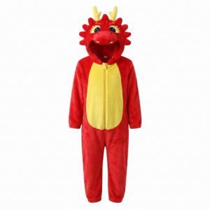 surpyjama bébé dragon rouge à capuche