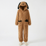 surpyjama combinaison adulte chien marron avec capuche